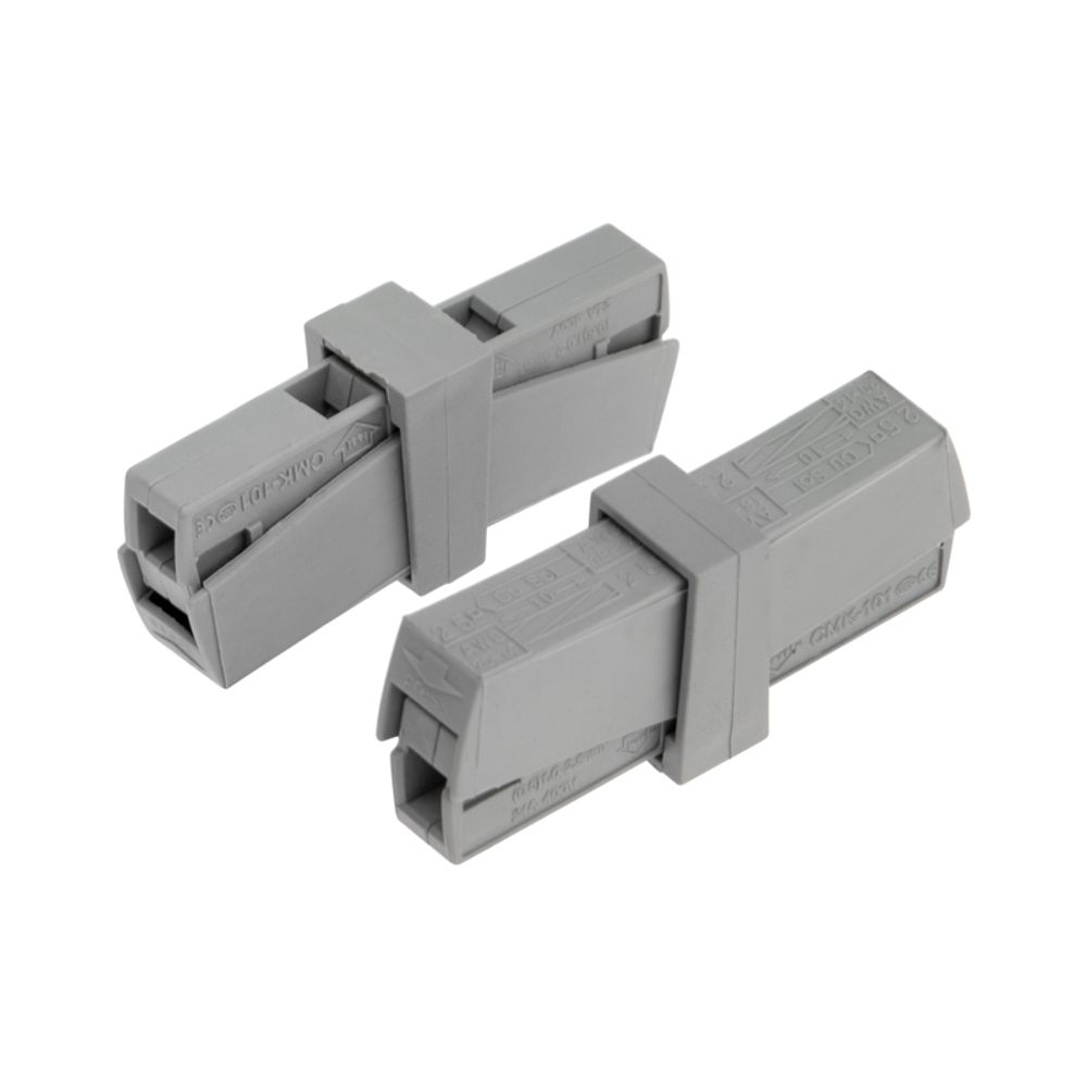 Строительно-монтажная клемма СМК 224-201 для светильника на 2 проводника (1,0-2,5)/(0,5-2,5) мм² (5