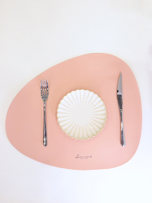 Плейсмат для сервировки стола из экокожи | розовый