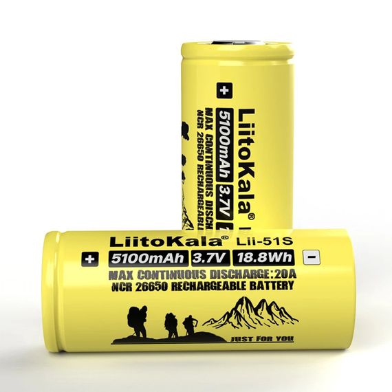 Аккумулятор Li-Ion LiitoKala Lii-51S 26650 5100 mA/h