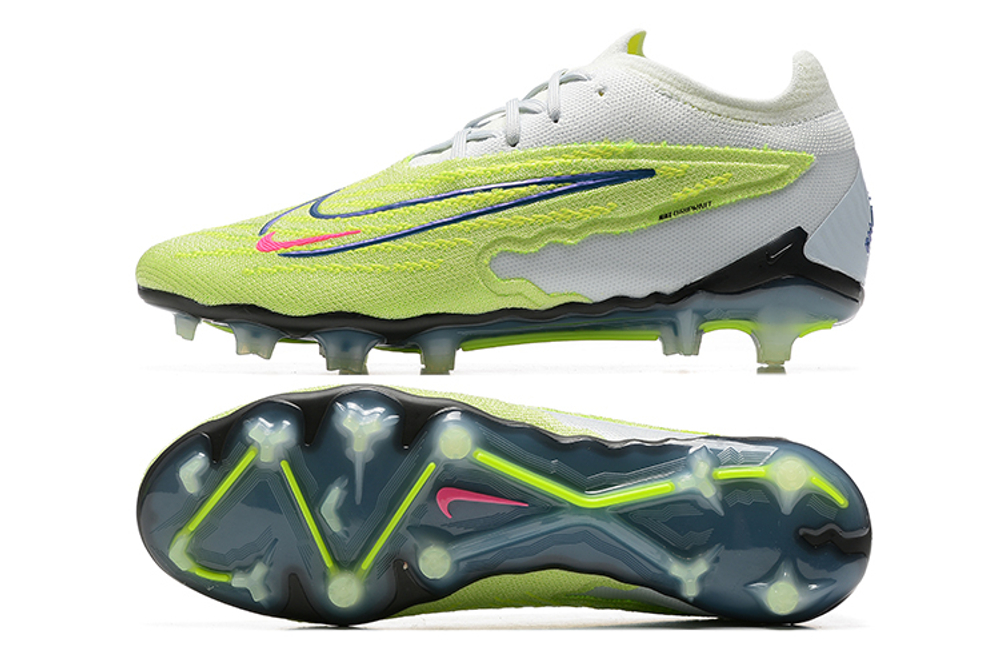 Бутсы Nike Phantom GX Elite FG (Серый+желтый)