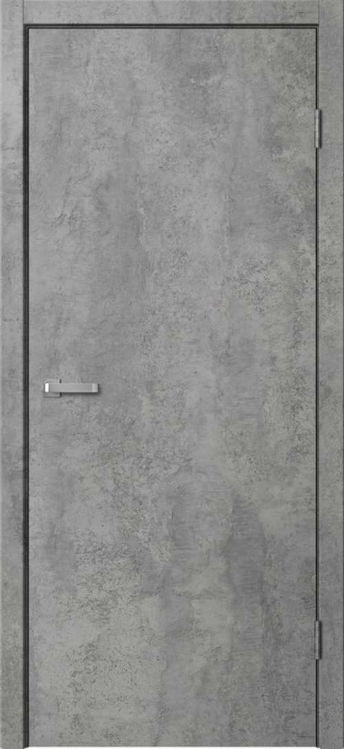 Дверь межкомнатная, Гладкое ПГ, Цемент темный Черная кромка!