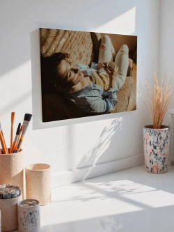 Картина на стену 40 X 50 Девушка с кофе