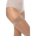 Чулки Fleur с ажурной силиконовой резинкой 1 рост 2 класс компрессии бежевый размер XL