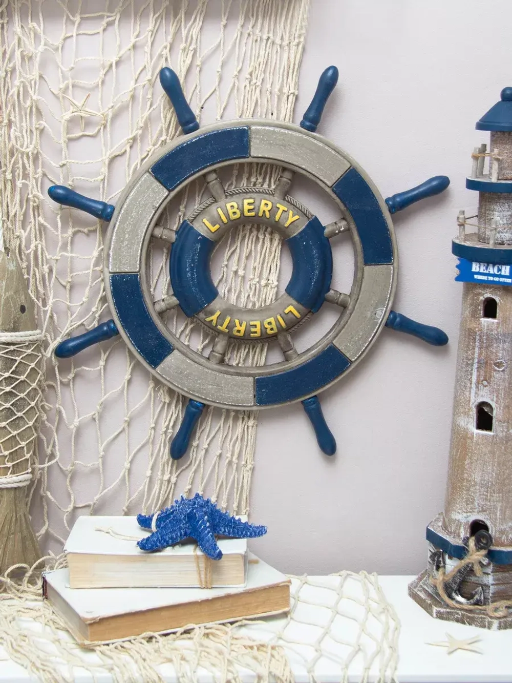 Декор на стену для интерьера "Штурвал" 43 см