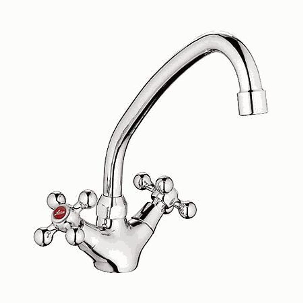 смеситель кухня LEDEME крест керамика  L4519