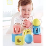 Игрушка для малышей конструктор - погремушка "Улыбка", 9 предметов