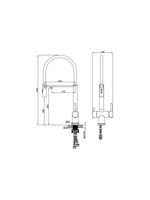 Смеситель для кухни с гибким изливом AltroBagno Flusso 050203 GM