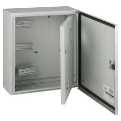 Корпус металлический навесной ЭРА SIMPLE ЩУ-3-1-1м 2-х дверный (445х400х155)герм замок IP54 У2 серый