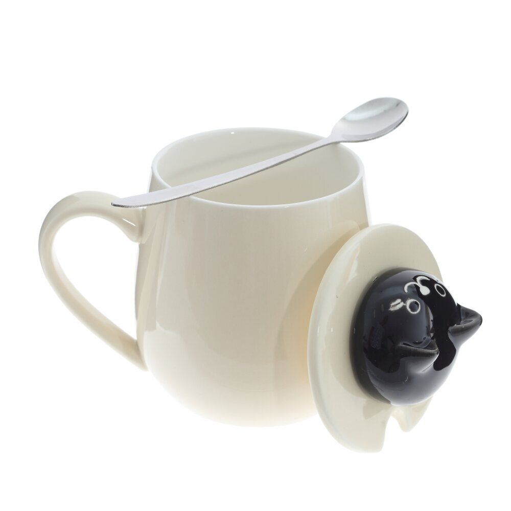 GAEM Кружка с крышкой и ложкой, 350 мл, L13 W9 H13 см, 4в.