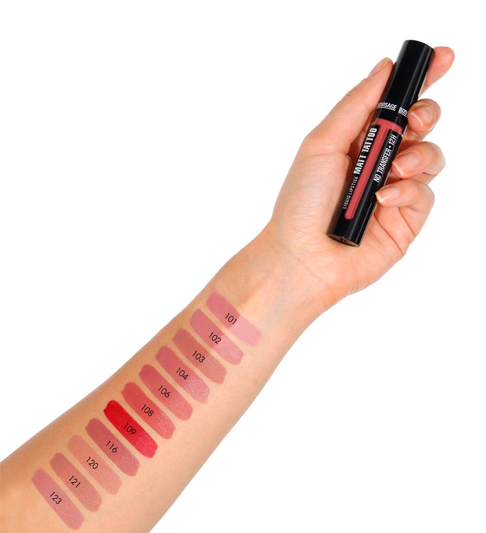 LuxVisage Губная Помада MATT TATTOO жидкая ТОН 108 True Coral 3,8 мл
