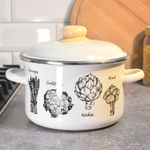 Набор кастрюль "Брокколи" №19 слоновая кость