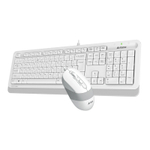 Комплект (клавиатура + мышь) A4Tech Fstyler F1010, белый/серый, USB (мембранная)