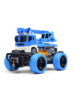 Игрушка Машинка Кран подъёмный, цвет синий (JS105AS)