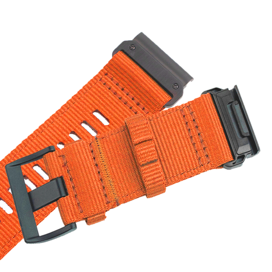 Ремешок QuickFit 26 мм для Garmin (циферблат 51мм) нейлоновый тактический (Оранжевый)