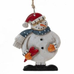GAEM Изделие декоративное подвесное "Снеговик",L7,5 W0,5 H9 см, 2в.