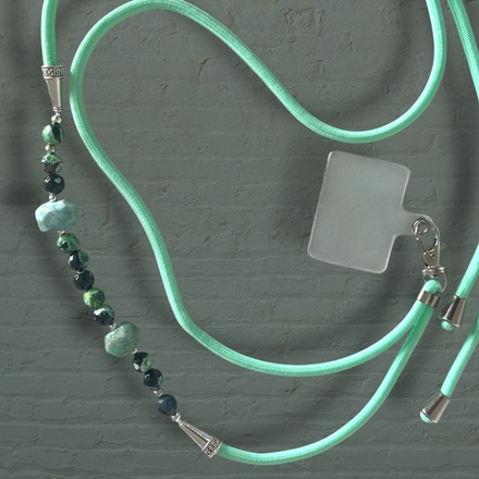 Шнурок для телефона. Амазонит и Агат