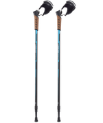Скандинавские палки Nimbus, 77-135 см, 2-секционные, черный/голубой