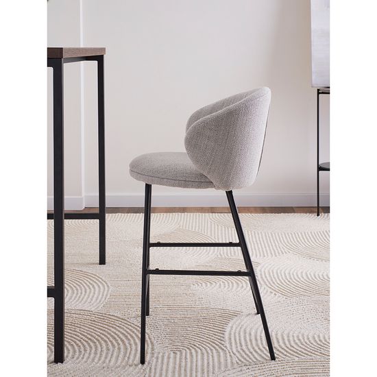 Стул полубарный comfy, рогожка, топленое молоко