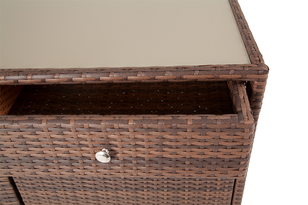 "Мальта" тумба плетеная из искусственного ротанга, цвет коричневый