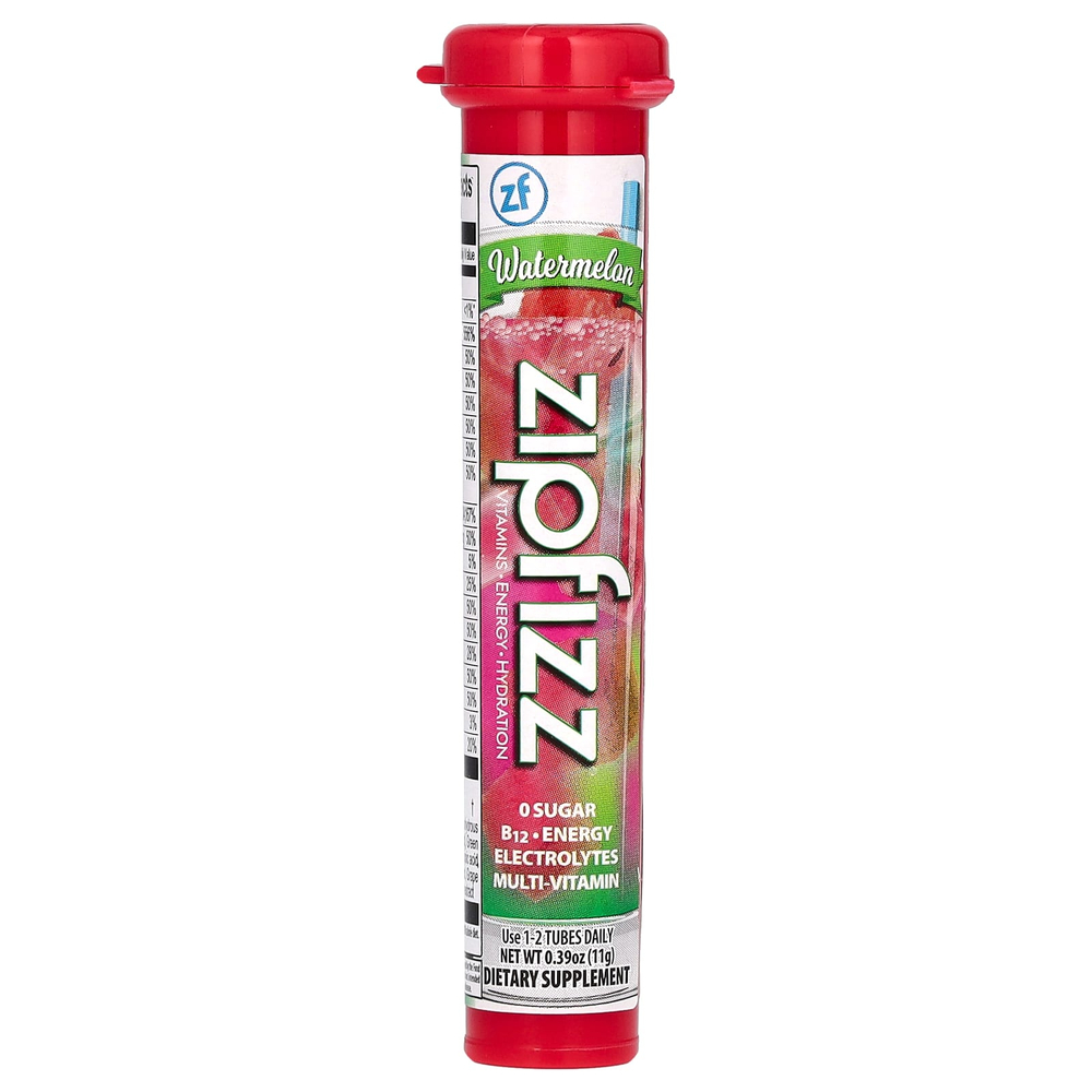 Zipfizz, смесь для энергетического напитка, со вкусом арбуза, 20 тюбиков по 11 г (0,39 унции)