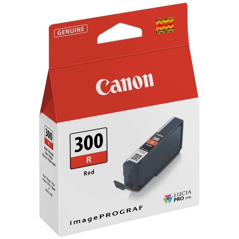 Картридж Canon PFI-300R для imagePROGRAF Pro-300, Red (14,4ml)