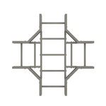 Ответвитель X-образный горизонтальный 200x100, стеклопластик