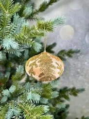 Винтажный шар Луковица Императорская 10*13 см., 1 шт., Christmas DeLuxe (86621)