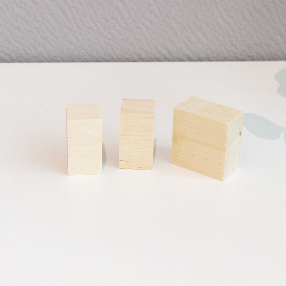 Комплект брусков 3шт (2 прямоугольника 1 квадрат), ширина 5,5см