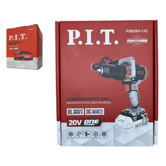 Аккумуляторный шуруповерт "PIT" PSB20H-13C X-DRIVER + АКБ 4 Ач+ЗУ