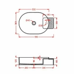 Раковина накладная Artceram CARTESIO 58 CAL001 34 00 серая