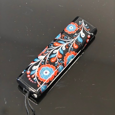 Флешка USB в футляре с ручной росписью "Цветы России"