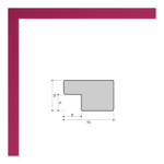 Фоторамка 21х30 см розовая, без фактуры, арт. 2130.746774