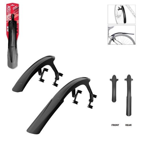 Крылья EVOLUTION 700x28/45C, к-кт перед/зад, перед. штаны вилки, зад. верхние перья, пласт. (30)