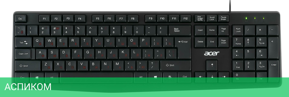 Набор периферии Acer OMW141 черный (ZL.MCEEE.01M)