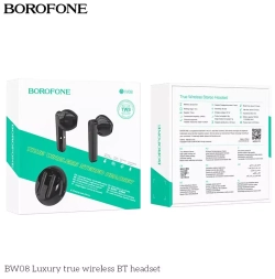 Беспроводные наушники Borofone BW08 Luxury true черный