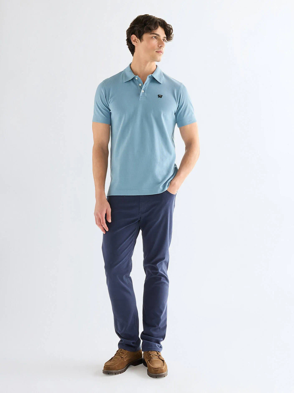Поло мужское WRANGLER POLO SHIRT CAPTAINS BLUE