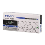 Ручка шариковая, масляная, Piano, синие чернила, серия "Piano Flawless", прозрачный корпус с рисунком, 12 шт