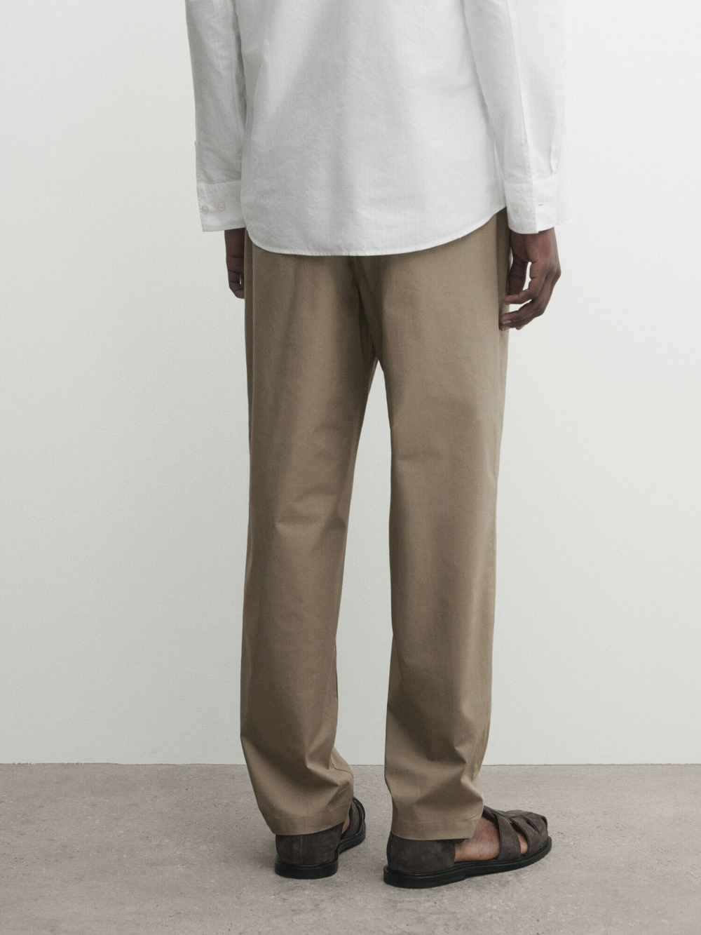 Massimo Dutti Брюки из поплина, зеленый