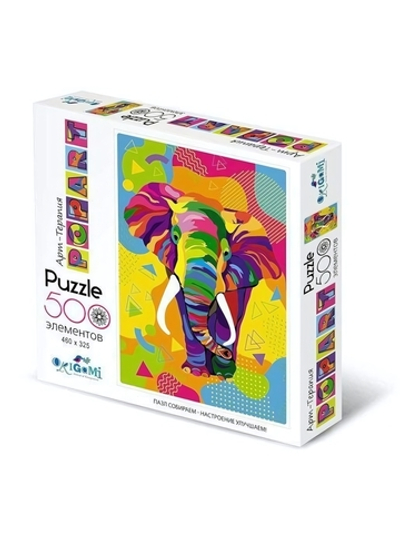 Пазл 500эл. "Арт-терапия. Поп-арт. Слон" (Оригами)