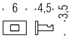 Крючок Colombo Look  LC27, хром схема