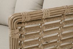 "Валенсия" диван из искусственного ротанга трехместный, цвет соломенный