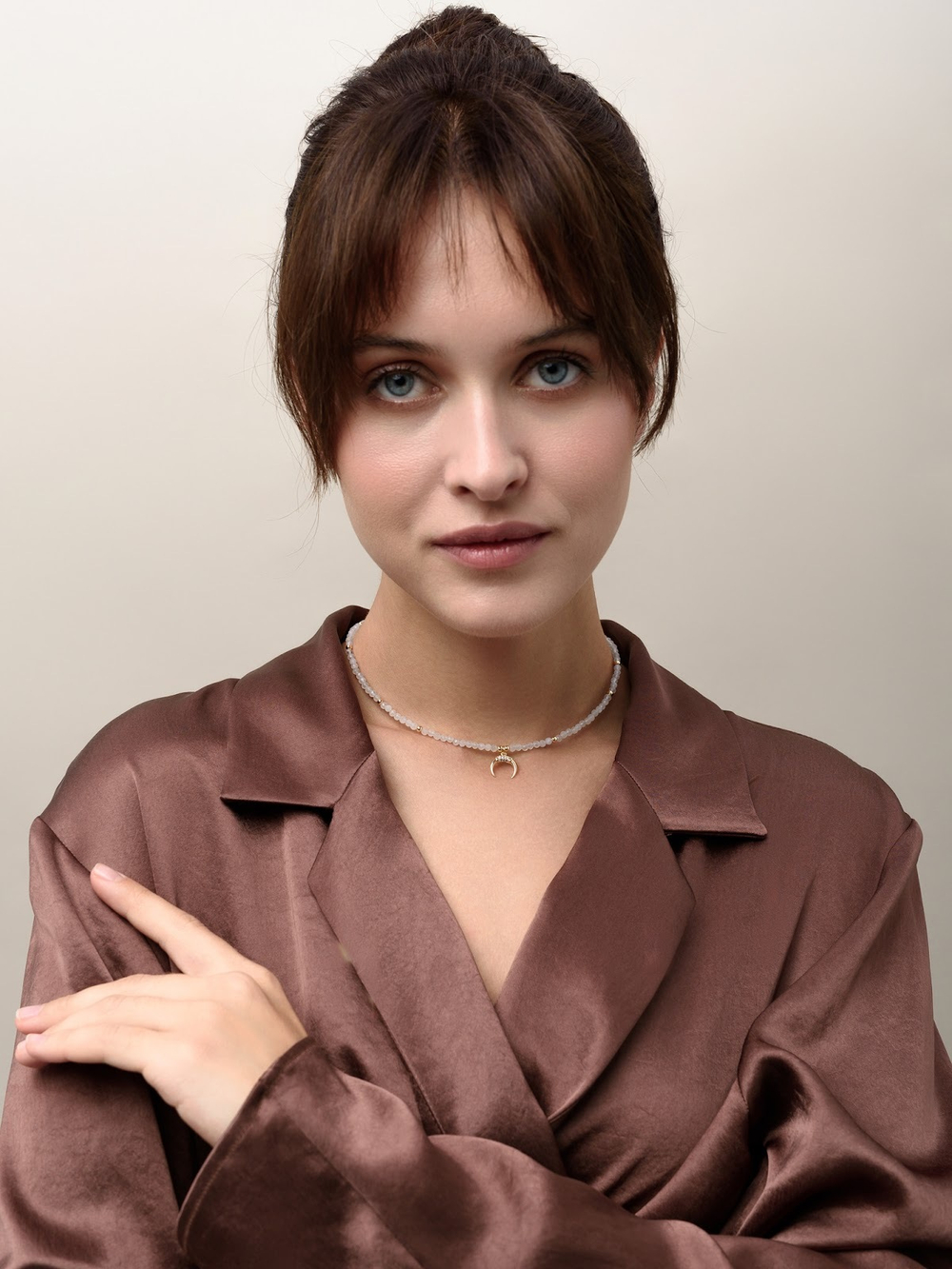 Чокер "Moon" из лунного камня Gold