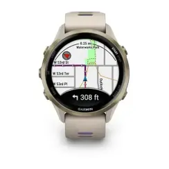 Умные часы Garmin Forerunner 970 Мягкий золотой титан с корпусом и ремешком цвета французский серый