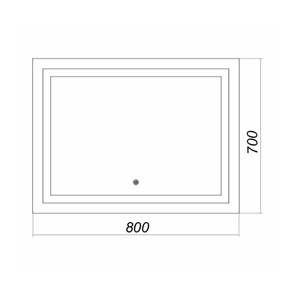 Loranto Стиль Зеркало 800х700, с сенсором на подложке (CS00058007)