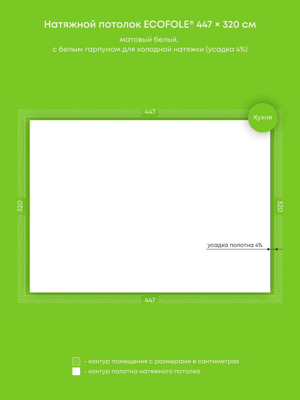 Натяжные потолки: 17.4 м2, 17.8 м2, 10.9 м2, 14.3 м2
