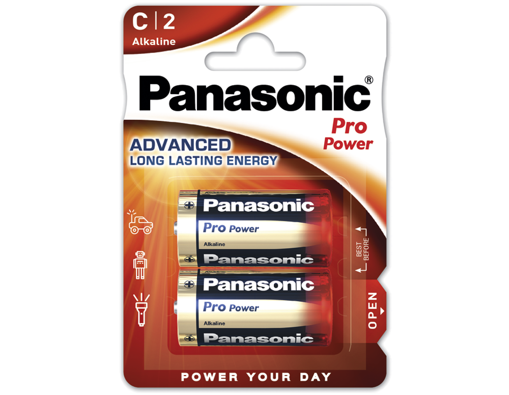 Батарейки Panasonic Pro Power C щелочные 2 шт