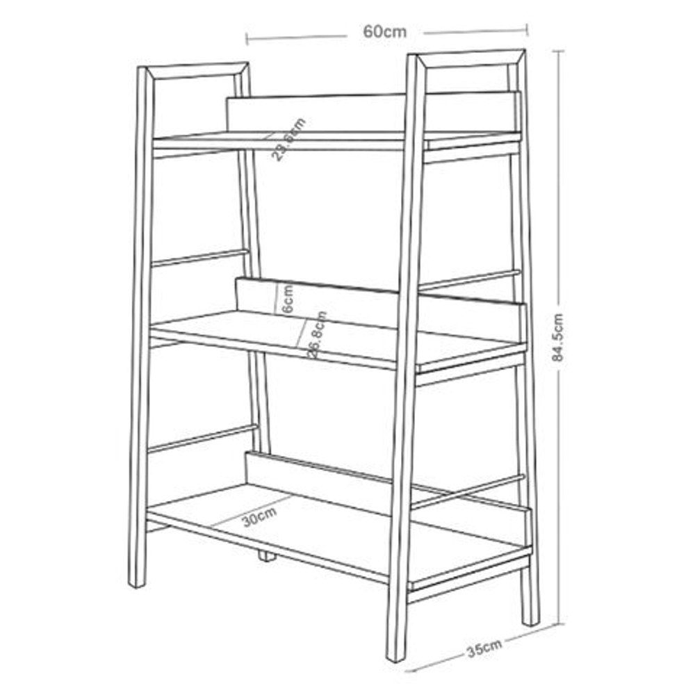 Стеллаж на металлокаркасе BRABIX "LOFT SH-002", 600х350х845, цвет дуб антик, 641232