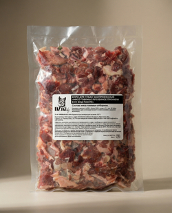 ТОЛЬКО ДЛЯ БРЕСТА КОРМ ДЛЯ СОБАК ЗАМОРОЖЕННЫЙ «МЯСО ГОВЯЖЬЕ РУБЛЕННОЕ ПРЕМИУМ В СУ-ВИД ПАКЕТЕ» 500г