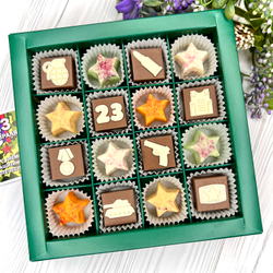 Шоколадный набор "23 февраля: 16 конфет ручной работы"
