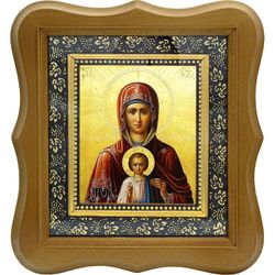 Услышательница. Икона Божьей Матери на холсте.